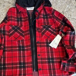 Red Plaid Jacket by No Boundaries